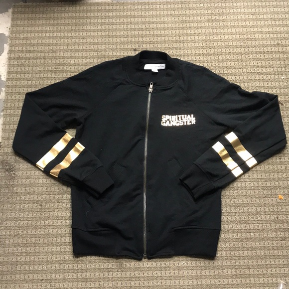 Spiritual Gangster Jackets & Blazers - NWOT Spiritual Gangster Namaste Bomber Jacket XS